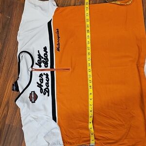 Harley-Davidson Orange,Black and  White  Top